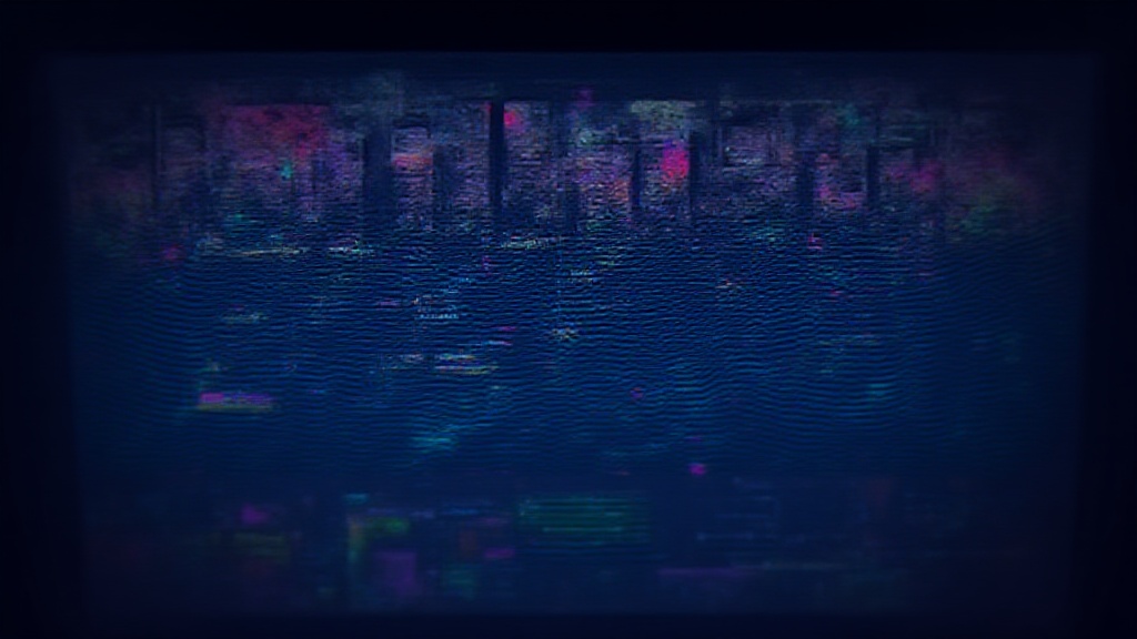 Screenshot of various video editing software interfaces on screens, with colorful editing timelines and multimedia elements